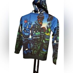 New never worn - no tags. 3D printed Graphic Five Nights at Freddy's hoodie.